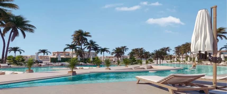 Villa for sale in Hacienda Blue, North Coast – 278 sqm | Finished | Garden and roof | Palm Hills